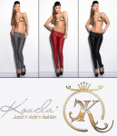 Sexy KouCla pants in leatherlook with studs red