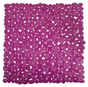 MSV GALETS protišmyková podložka do sprchy fialová / PVC / 53 x 53 cm
