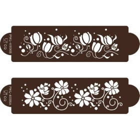Stencil šablóna rozkvitnutá záhrada 2 ks - Cakesicq - Cakesicq
