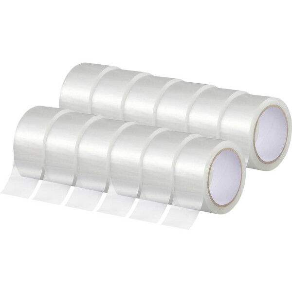 TOOLCRAFT 2xTO-10187127 baliace lepiaca páska priehľadná (d x š) 66 m x 50 mm 12 ks; 2xTO-10187127