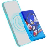 OTL Powerbank magnetický OTL 5000 mAh, USB-C 15W, Sonic The Hedgehog ze stojakiem (Modrý)