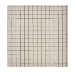 House Doctor Bavlnený obrus Join Black/Off-white 150 x 150 cm