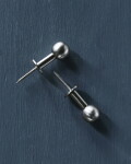 House Doctor Kovový vešiak Ball Silver Finish Small – set 2 ks