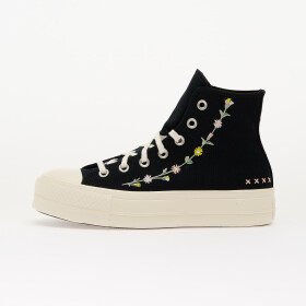 Tenisky Converse Chuck Taylor All Star Lift Floral Embroidery Black/ Egret/ Flamingo Fade EUR 39.5