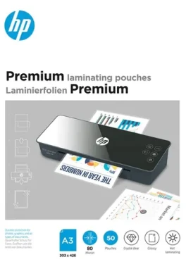 HP Premium laminovacia fólia A3 80 mic / Laminovacia fólia / lesklé / 50 ks (HPF9126A3080050)