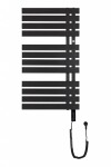 Instalprojekt - Kúpeľňový elektrický radiátor - sušiak POP STAR ELECTRO - Farba radiátora - Čierna matná, Rozmer radiátora - 500 × 980 mm, výkon 300 W RADPOPEL509031