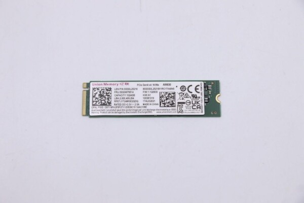 Lenovo 1TB M.2 NVMe SSD with PCIe