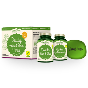 GreenFood Nutrition BEAUTY HAIR&SKIN Forte+Pillbox