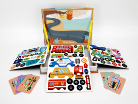 Mamido Mamido Skladačka Magnetická kniha dopravné prostriedky 66 dielikov MT1563