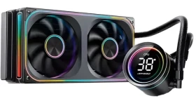Jonsbo TH-240 čierna / AIO vodný chladič CPU / 240mm radiátor / ARGB / segmentový displej (TH-240B)