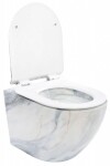 REA - Závesná WC misa vrátane sedátka Carlos Slim Rimless REA-C8003