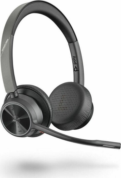 Poly Poly Voyager 4320 MS Teams Wireless Headset, Bluetooth, USB-A, +BT700 dongle, +Charging Stand, Black