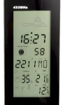 Alecto WS-1150 čierna/strieborná / Meteostanica / bezdrôtový senzor / predpoveď počasia / budík (WS-1150)