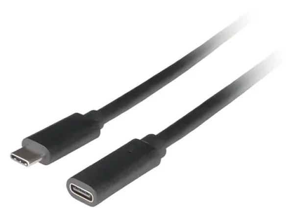 Lanberg USB-C 3.1 čierna / Predlžovací kábel / USB-C (M) - USB-C (F) / 1,5 m (CA-USBE-20CC-0015-BK)