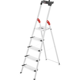 Hailo L80 ComfortLine 8040-507 hliník rebrík vr. odkladacieho miesta na náradie Max.prac. výška: 2.8 m strieborná, čierna, červená 5.7 kg; 8040-507