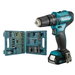 Makita HP333DSAX1 / Aku Príklepová vŕtačka / 12V / 2x 2.0Ah / 10 mm skľučovadlo / 1700 ot-min / 25 500 príklepov-min / 30 N (HP333DSAX1)