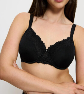 LADYFORM SOFT - Minimalizačná podprsenka: zmenšujúci efekt s jemnou čipkou Triumph BLACK 75D