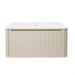 Kúpeľňová skrinka s umývadlom Naturel Austen 99x47,5x45 cm clear brown mat AUSTEN100CB AUSTEN100CB