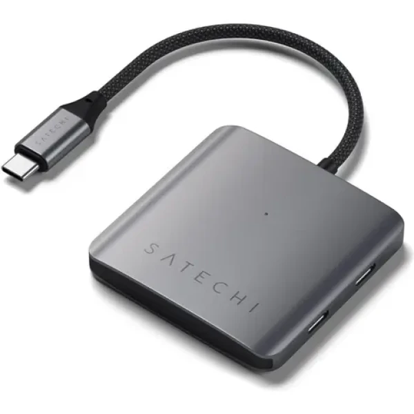 Satechi USB-C Hub sivá / 4X USB-C / PD 100 W (ST-H4CPDM)