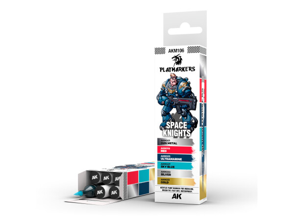 AK interactive AK PLAYMARKERS SET AKM106 SPACE KNIGHTS 6 ks akrylových markerov