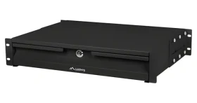 Lanberg výsuvná polica do racku 19" 2U čierna / Výsuvná polica do racku / 360 mm / nosnosť 90 kg / 4bodová montáž (AK-2001-B)