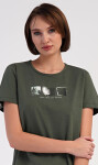 Dámske pyžamové šortky Barbora khaki XL