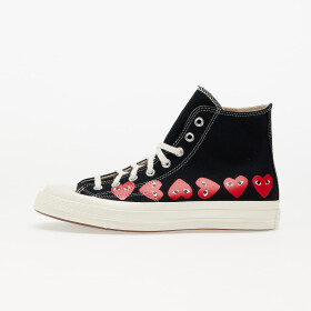 Tenisky Converse x Comme des Garçons PLAY Chuck 70 Hi Multi Heart Black/ Hi Risk Red/ Egret EUR 38