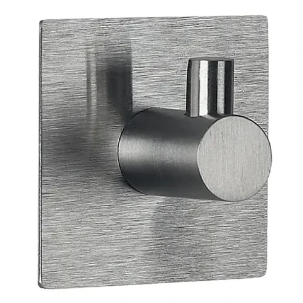 Spirella METI hranatý samolepiaci háčik kartáčovaná nerezová oceľ / 45 x 45 mm (7610583139375)