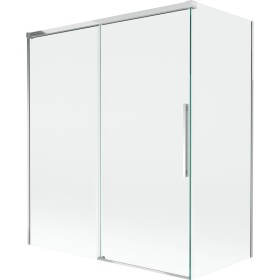 MEXEN/S - Rox vaňová zástena 2-krídlová posuvná 140 + 70 x 150, transparent, chróm 8C9-140-070-01-00