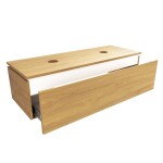 Kúpeľňová skrinka s krycou doskou SAT Feel 120x30x46 cm medový dub mat SATFEEL120DMD SATFEEL120DMD