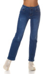 Sexy Highwaist Push up used look flarred Jeans denimblue