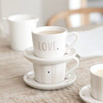 Bastion Collections Keramický hrnček Small Stripes Natural 150 ml