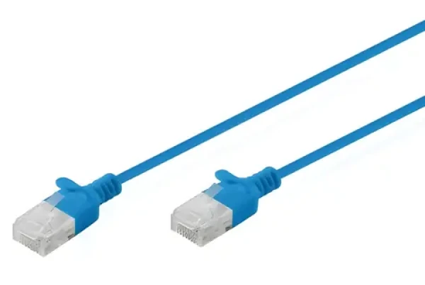 Digitus Patchkabel Cat6 modrá / Patch kábel / U/UTP / Slim / 5 m / LSZH (DK-1618-050S-B)