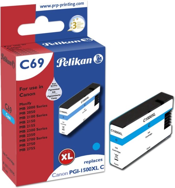 Pelikan Pelikan C69 Cyan nabój z Tonerem 1 ks Náhradný Wysoka (XL) wydajność Cyjan
