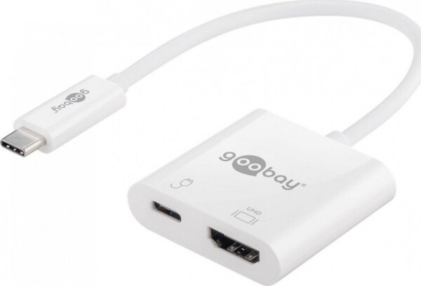 Goobay USB-C - HDMI + USB-C Biely (62110)