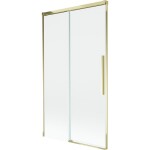 MEXEN/S - Rox vaňová zástena 2-krídlová posuvná 100 x 150, transparent, zlatá 8C9-100-001-50-00