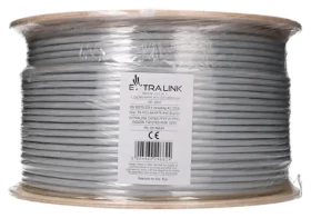 Extralink CAT6A FTP / Sieťový kábel / krútená dvojlinka / 305 m / vnútorný / tienený