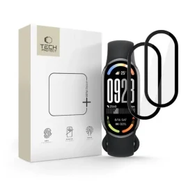 Tech-Protect Glass Flex+ čierna / Ochranné sklo / pre XIAOMI SMART Band 10, 10 NFC / hybridný / 2 ks v balení
