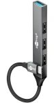 Goobay 74457 svetlo šedý / USB hub / 4 porty / USB-C - USB-A / 5 Gb/s / Slim (74457)