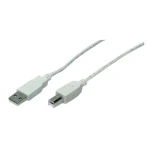 LogiLink CU0007 sivá / USB kábel / USB-A (M) - USB-B (M) / 1,8 m (CU0007)