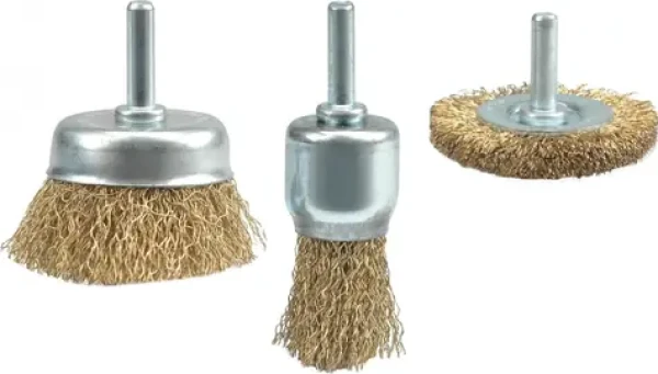 Vorel Sada drôtených kief s nástavcom do vŕtačky / 3 ks / Pomosadený drôt