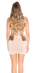 Sexy KouCla minidress with peplum and sequin CORAL 14