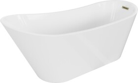MEXEN/S - Alta vaňa voľne stojaca 170 x 75, biela, sifón a prepad zlatá 52141707500-50