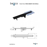 BESCO - Odtokový žľab VIRGO DUO GRAFIT - Rozmer A - 80 cm ZLOL80VGR