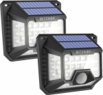 BlitzWolf SM-OLT3 čierna 2ks / Vonkajšia solárna lampa / 350lm / 6500K / IP64 (SM-OLT3)