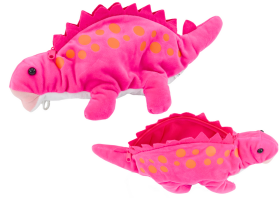 Mamido Plyšový dinosaurus púzdro prívesok ružový