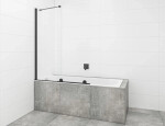 Vaňová zástena SAT Walk-In Xmotion 150x117,5 cm čierna SATWIXMVZ150C SATWIXMVZ150C