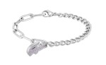 Lacoste Dámsky oceľový náramok s fialovými kryštálmi Crocodile 2040554