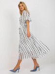 Dámske šaty LK SK 508963 1.38 Biela s čiernou - Lakerta L/XL bílá-černá