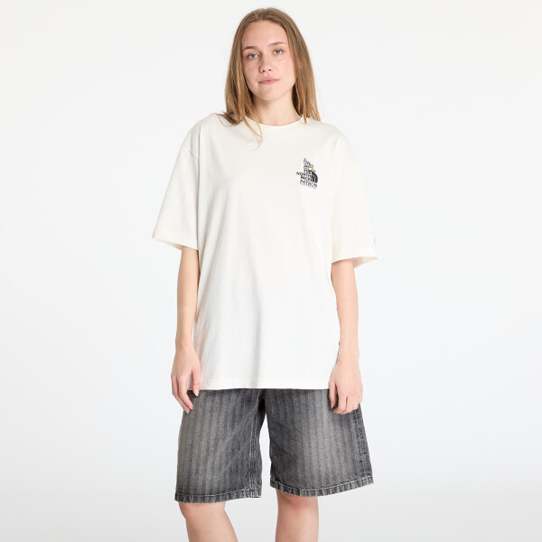 Tričko The North Face UNISEX Ss Clean Trails Oversized Tee White Dune XL